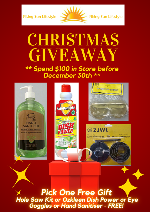 🎄 Rising Sun Lifestyle Christmas In-Store Promotion – Spend $100 & Pick Your Free Gift! 🎁
