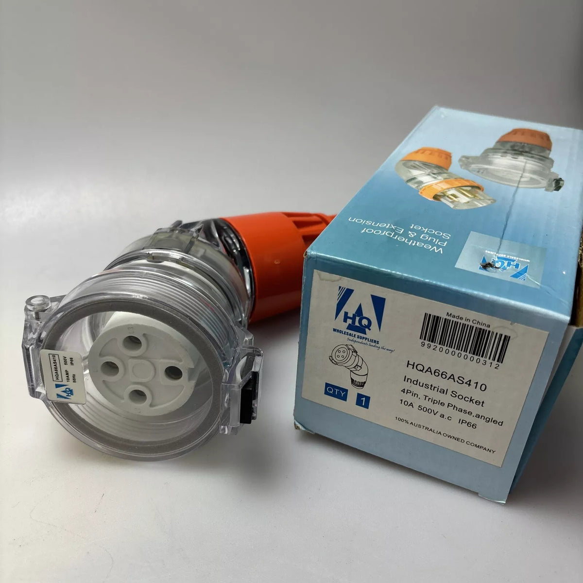 HQ 10 AMP 3 PHASE 4 Pin PLUG 10A FEMALE Angle IP66 WEATHERPROOF SAA HQ 10 AMP 3 PHASE 4 Pin PLUG 10A FEMALE Angle IP66 WEATHERPROOF SAA