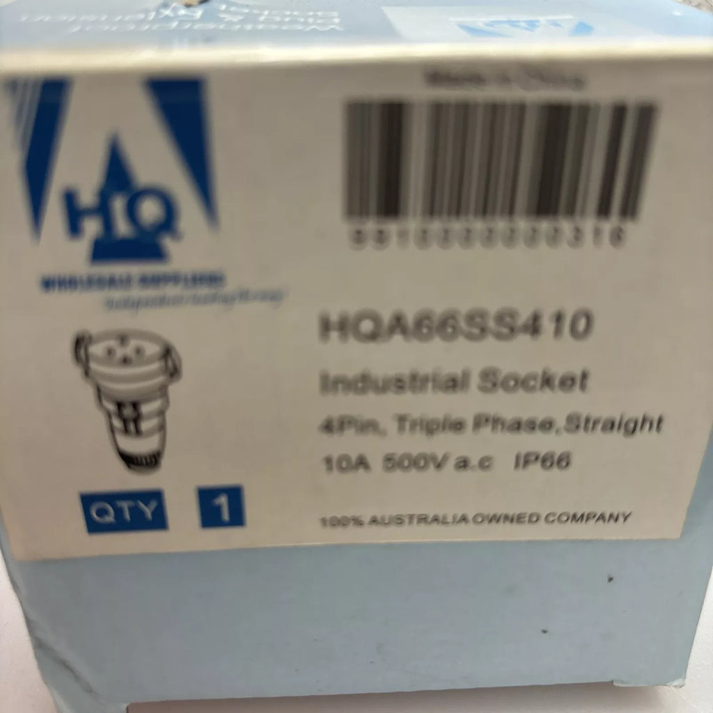 HQ 10 AMP 3 PHASE 4 Pin PLUG 10A MALE IP66 WEATHERPROOF SAA HQA66SS4 HQ 10 AMP 3 PHASE 4 Pin PLUG 10A MALE IP66 WEATHERPROOF SAA HQA66SS4